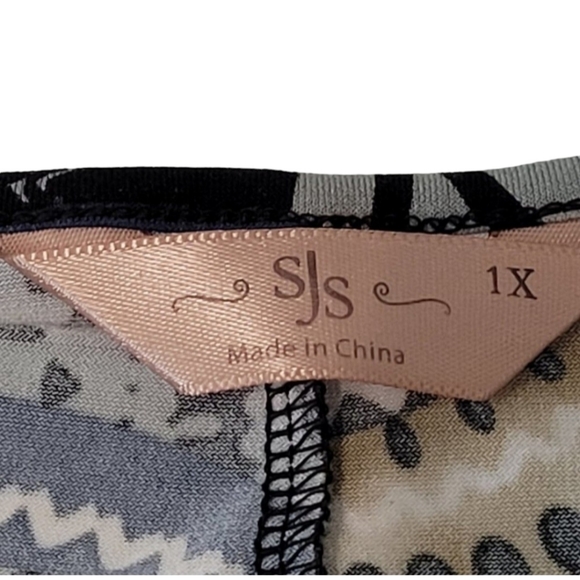 🎉CLEARANCE‼️🎉 SJS 3/4 Sleeve Abstract Print Dress Size - 1X - Picture 6 of 10